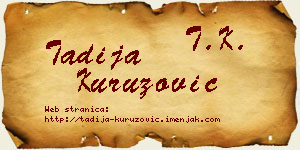 Tadija Kuruzović vizit kartica